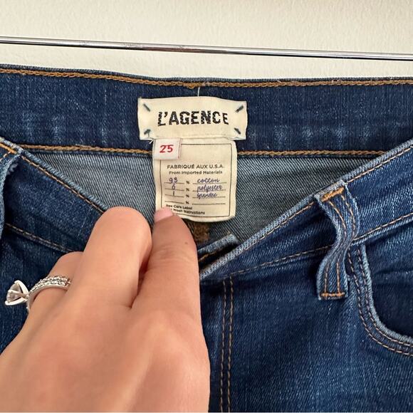 L'Agence Sada High Rise Cropped Slim Jeans in Laguna - Picture 6 of 9